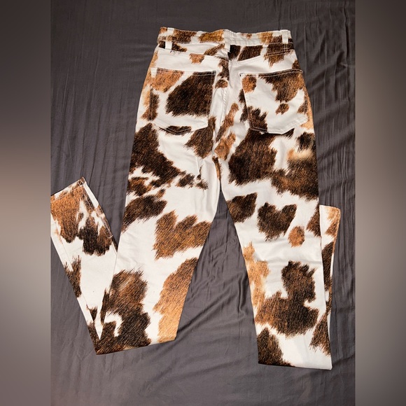 WEWOREWHAT cow print jeans - Picture 2 of 5